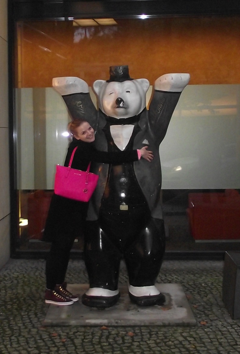Me with a Berlin Bear - these are everywhere!